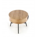 Стол журнальный HALMAR CAROLINA дуб золотой/черный, 120/60/41